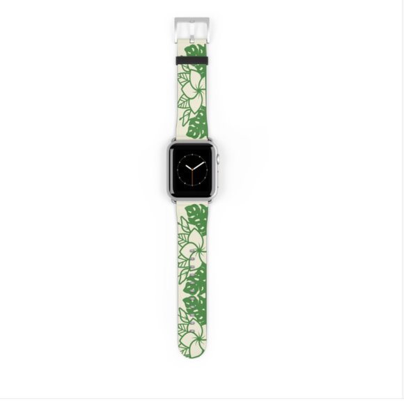 Apple Watch Bands-Hawaiian Inspired Flower Palm Design - Picture 11 of 12
